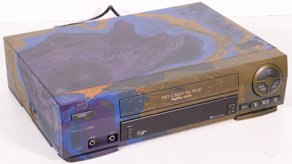 JVC HR-VP48U VCR VHS Player System 4 Head SQPB (Hydro Dipped)-VCRs-SpenCertified-vintage-refurbished-electronics