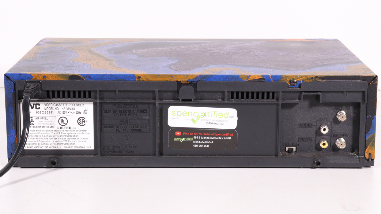 JVC HR-VP48U VCR VHS Player System 4 Head SQPB (Hydro Dipped)-VCRs-SpenCertified-vintage-refurbished-electronics