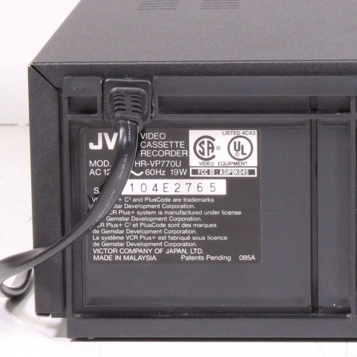 JVC HR-VP770U Hi-Fi Stereo 4-Head VHS VCR SQPB Jog/Shuttle Editing-VCRs-SpenCertified-vintage-refurbished-electronics
