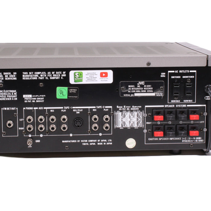 JVC JR-S201 DC Integrated AM/FM Stereo Receiver 35WPC 5-Band S.E.A. EQ-Audio & Video Receivers-SpenCertified-vintage-refurbished-electronics
