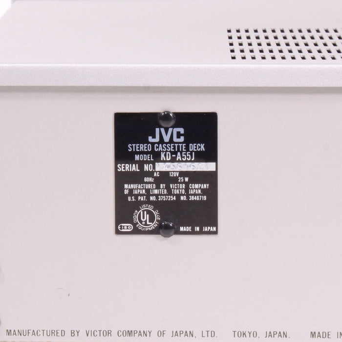 JVC KD-A55 Single Stereo Cassette Deck Super ANRS NR (1980)-Cassette Players & Recorders-SpenCertified-vintage-refurbished-electronics