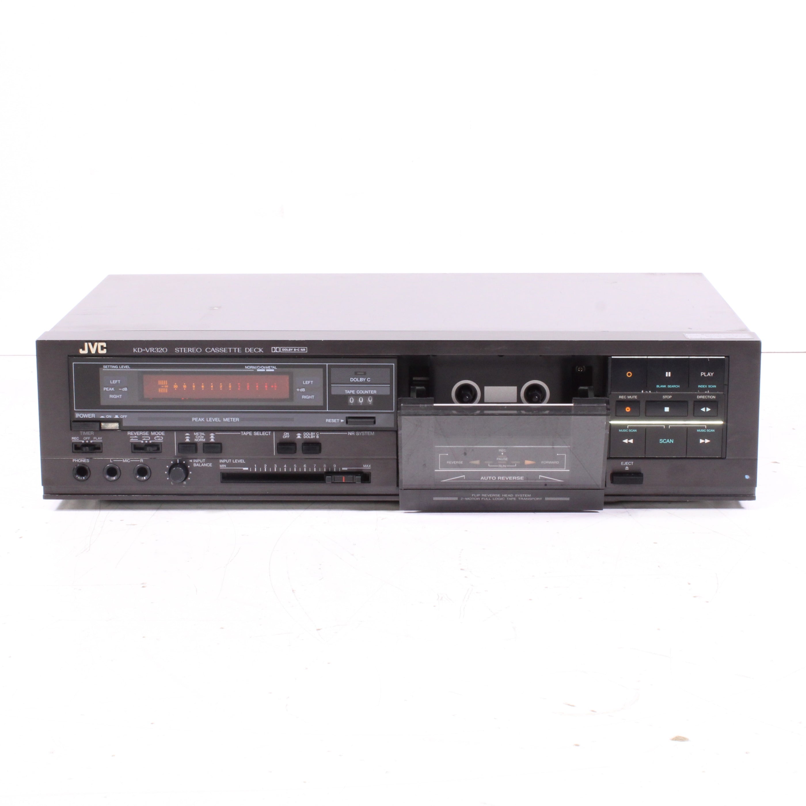 JVC KD‑VR320J Stereo Cassette Deck 2‑Head Auto‑Reverse (1985-86 ...