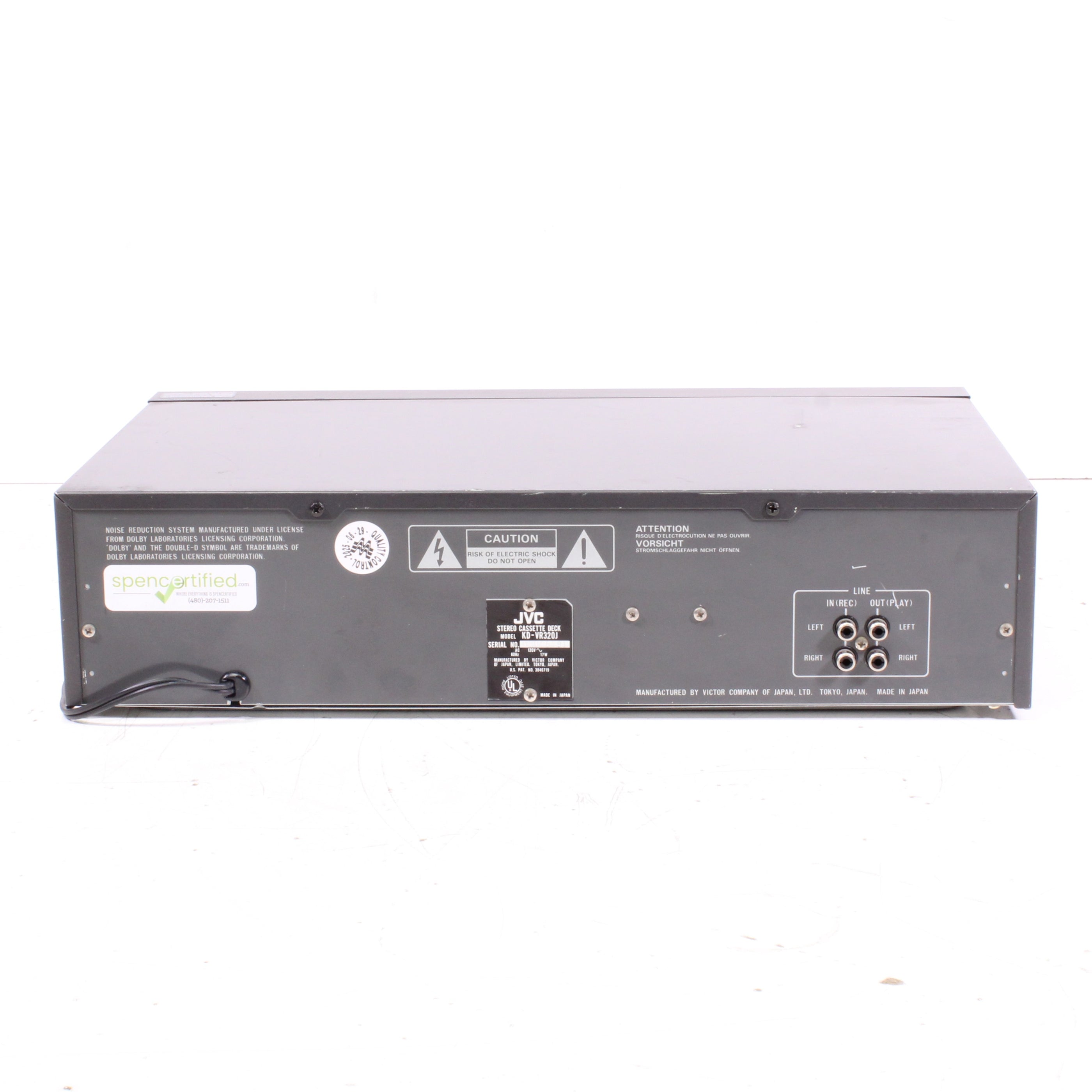 JVC KD‑VR320J Stereo Cassette Deck 2‑Head Auto‑Reverse (1985-86 ...