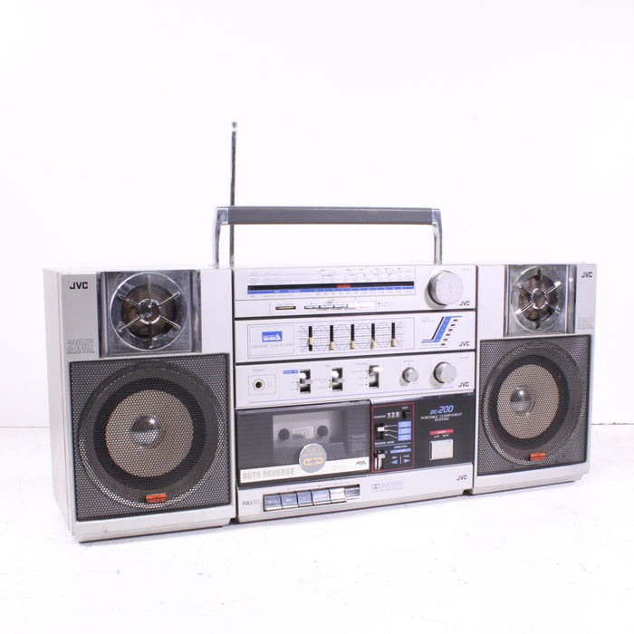 JVC PC-200JW Portable AM/FM Radio Stereo Cassette Boombox-Radios-SpenCertified-vintage-refurbished-electronics