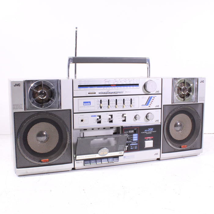 JVC PC-200JW Portable AM/FM Radio Stereo Cassette Boombox-Radios-SpenCertified-vintage-refurbished-electronics