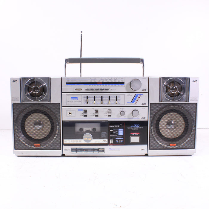 JVC PC-200JW Portable AM/FM Radio Stereo Cassette Boombox-Radios-SpenCertified-vintage-refurbished-electronics