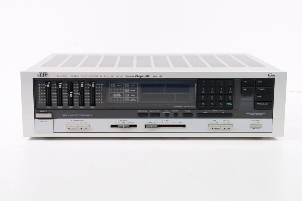 JVC R-X300 Digital Synthesizer AM FM Stereo Receiver with Quartz Lock-Audio Receivers-SpenCertified-vintage-refurbished-electronics