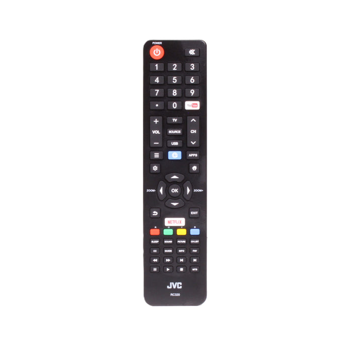 JVC RC320 Remote Control for 4K OLED Smart TV 43UDD1800 and More-Remote Controls-SpenCertified-vintage-refurbished-electronics