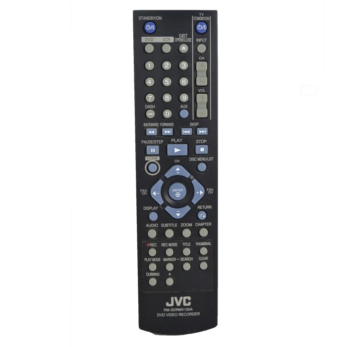 JVC DVD VCR Recorder Remote Control (RM-SDRMV150A)-Remote-SpenCertified-refurbished-vintage-electonics