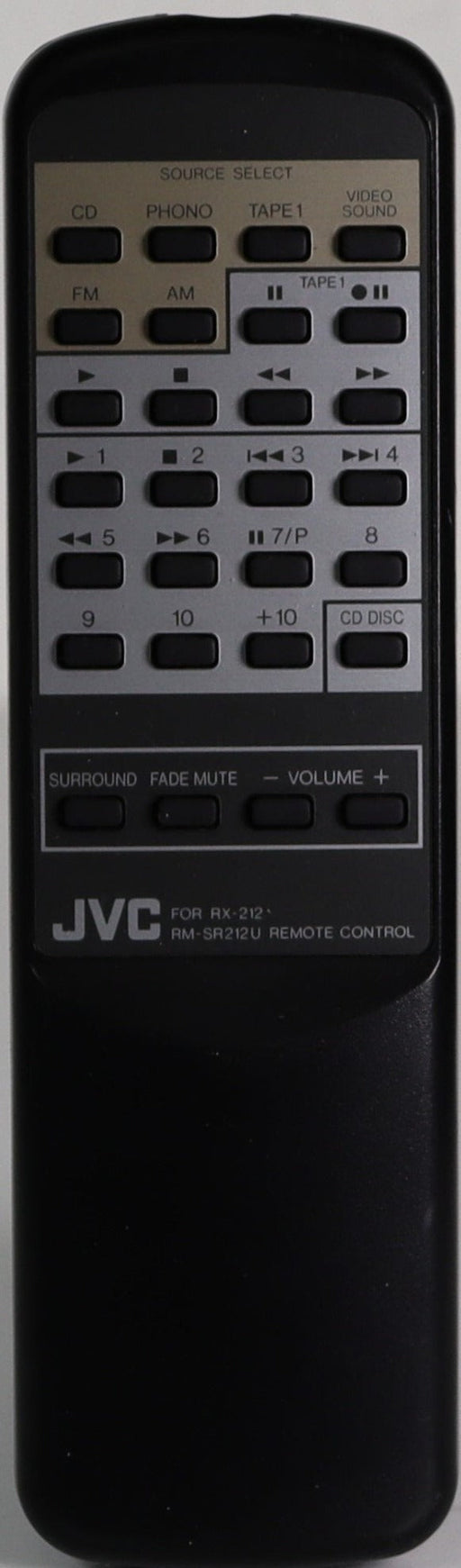JVX RM-SR212U Remote Control for Stereo System CD Player Cassette Amp RX-212-Remote Controls-SpenCertified-vintage-refurbished-electronics