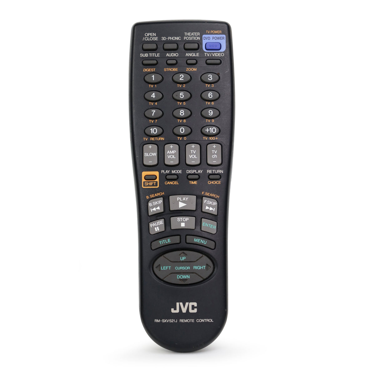 JVC RM-SXV521J Remote Control for DVD Player XV-521BK and More ...