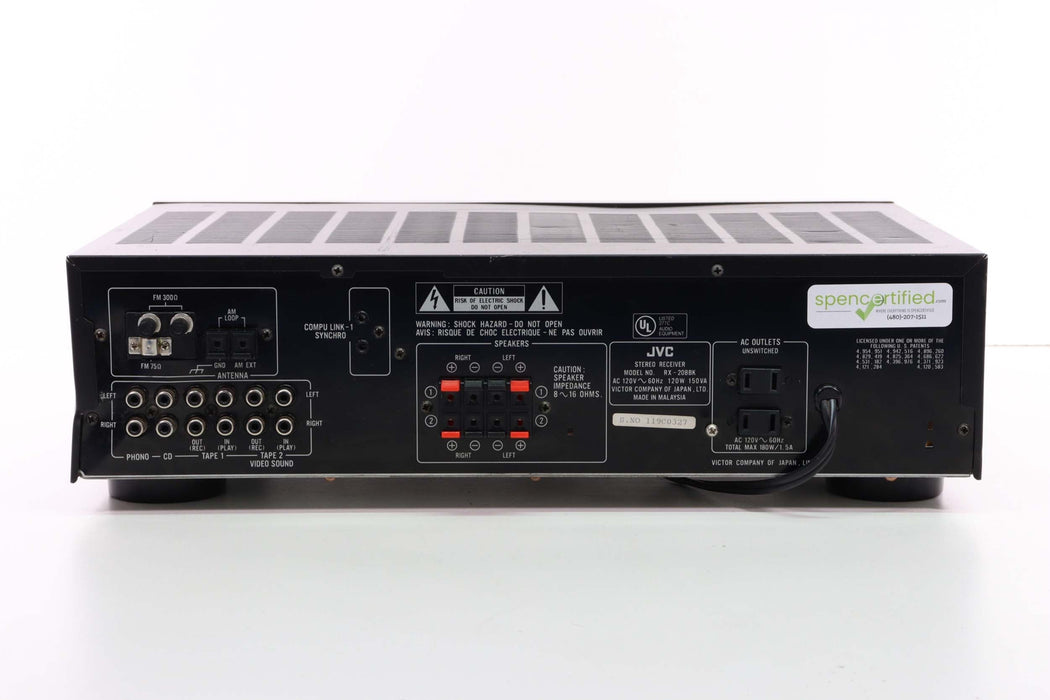 JVC RX-208 FM/AM Digital Synthesizer Receiver-Audio & Video Receivers-SpenCertified-vintage-refurbished-electronics