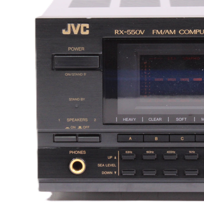 JVC RX-550V FM AM Computer Controlled Receiver with Phono (1987)-Audio & Video Receivers-SpenCertified-vintage-refurbished-electronics