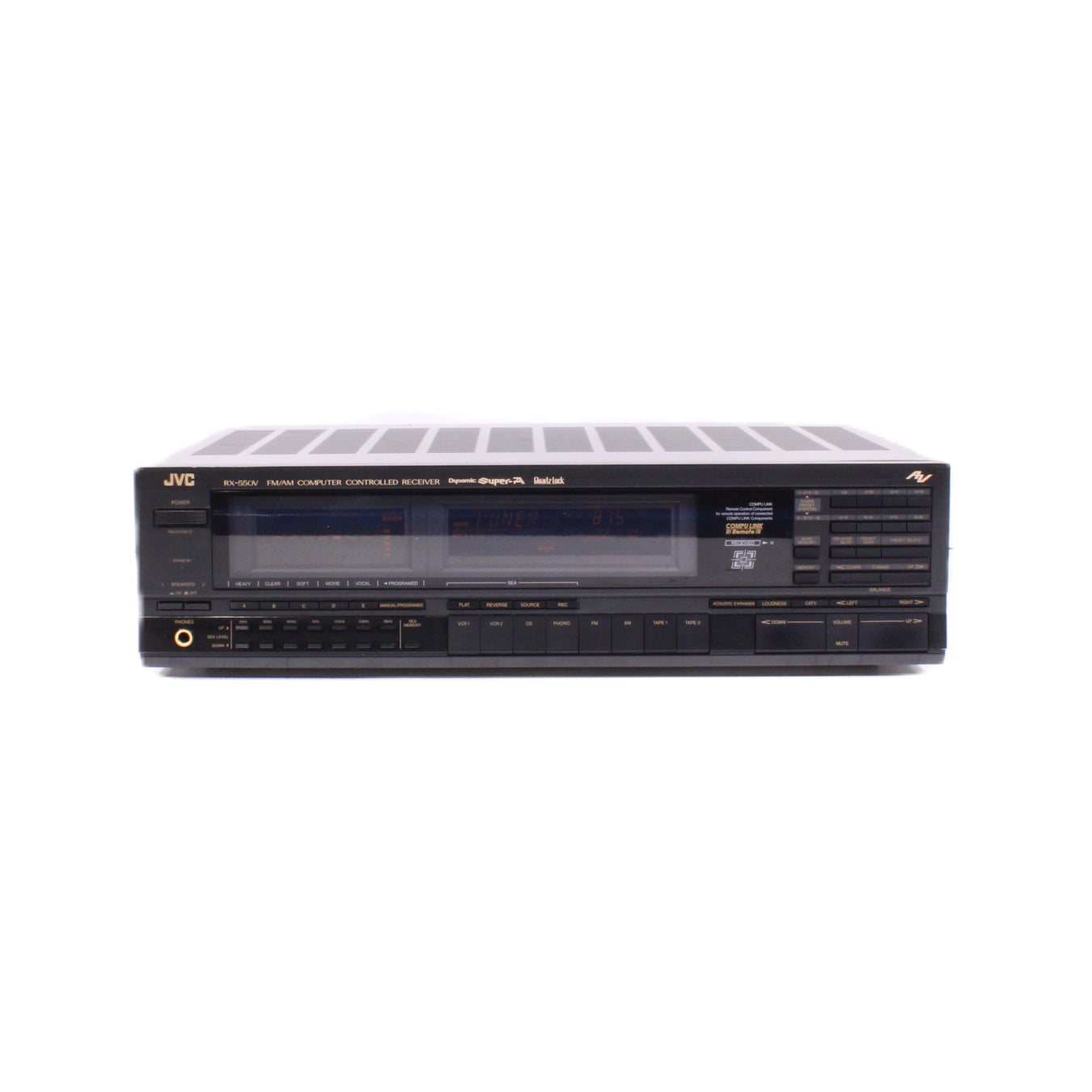 JVC RX-550V FM AM Computer Controlled Receiver with Phono (1987)-Audio & Video Receivers-SpenCertified-vintage-refurbished-electronics