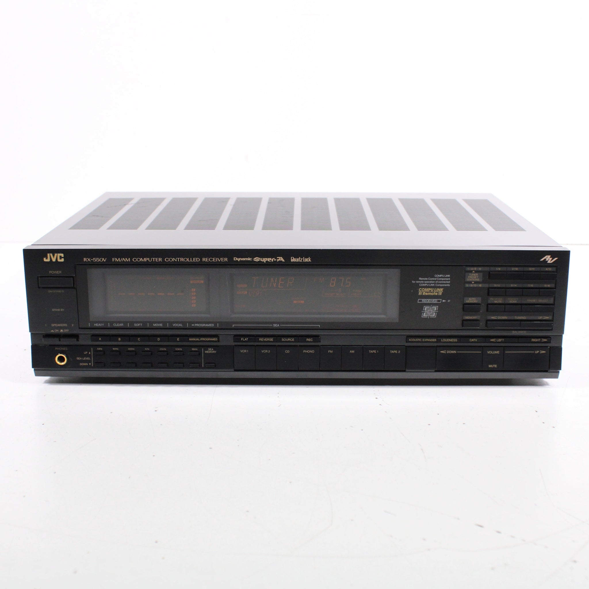 JVC RX-550V FM AM Computer Controlled Receiver with Phono (NO REMOTE)