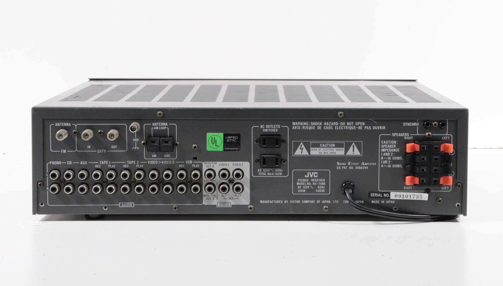 JVC RX-7V FM AM Computer Controlled Receiver (NO REMOTE)