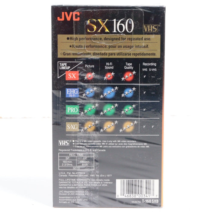 JVC SX160 High Performance Blank VHS Tape Set of 10-Film & Television VHS Tapes-SpenCertified-vintage-refurbished-electronics