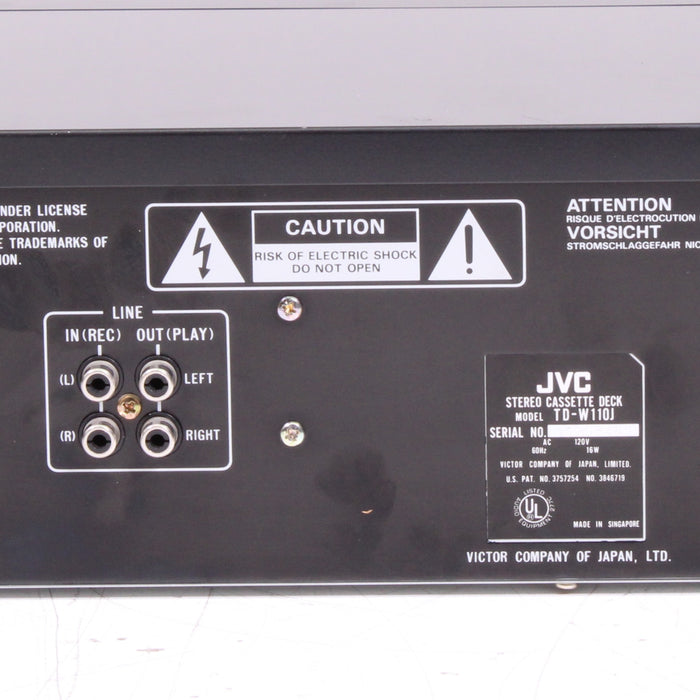 JVC TD-W110 Dual Cassette Deck Auto Reverse Dolby B Stereo-Cassette Players & Recorders-SpenCertified-vintage-refurbished-electronics