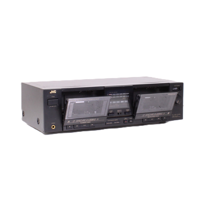 JVC TD-W201 Stereo Double Cassette Deck Dolby B High-Speed Dubbing-Cassette Players & Recorders-SpenCertified-vintage-refurbished-electronics