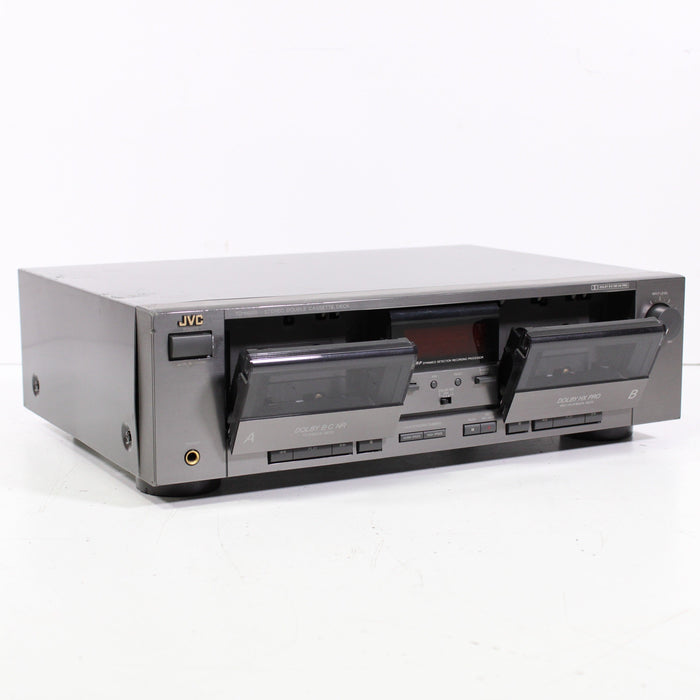 JVC TD-W205 Stereo Double Cassette Deck HX Pro-Cassette Players & Recorders-SpenCertified-vintage-refurbished-electronics