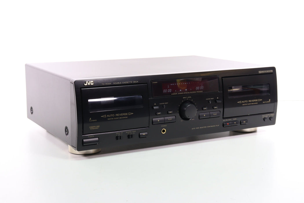 JVC TD-W254 Double Cassette Deck Dual Cassette Player-Cassette Players & Recorders-SpenCertified-vintage-refurbished-electronics