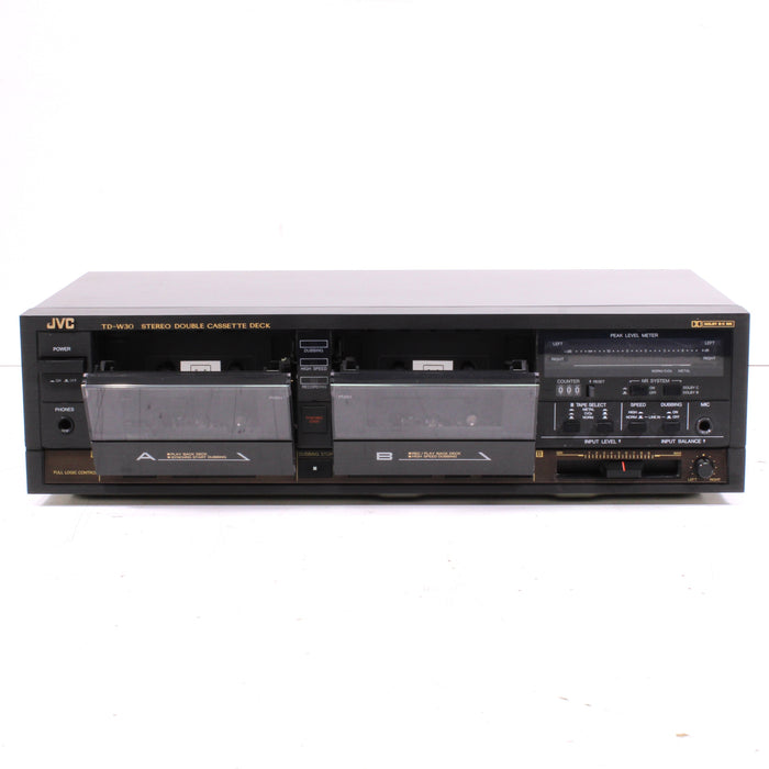 JVC TD-W30 Stereo Double Cassette Deck Player with High-Speed Dubbing-Cassette Players & Recorders-SpenCertified-vintage-refurbished-electronics