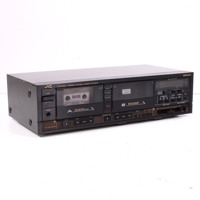 JVC TD-W30 Stereo Double Cassette Deck Player with High-Speed Dubbing-Cassette Players & Recorders-SpenCertified-vintage-refurbished-electronics