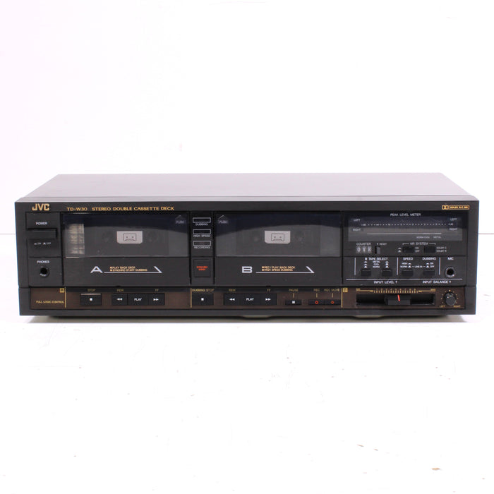 JVC TD-W30 Stereo Double Cassette Deck Player with High-Speed Dubbing-Cassette Players & Recorders-SpenCertified-vintage-refurbished-electronics