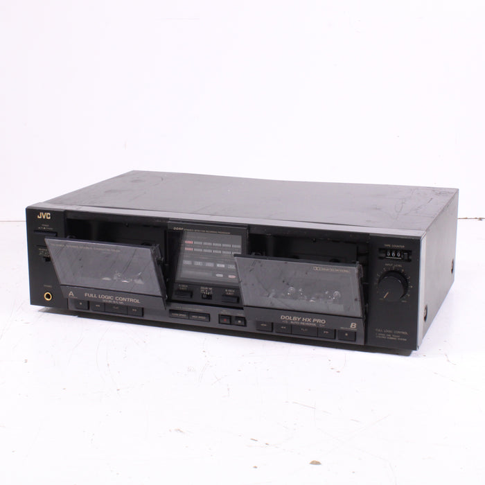 JVC TD-W303 Double Cassette Deck Auto Reverse Dolby B/C High-Speed Dubbing (1989)-Cassette Players & Recorders-SpenCertified-vintage-refurbished-electronics