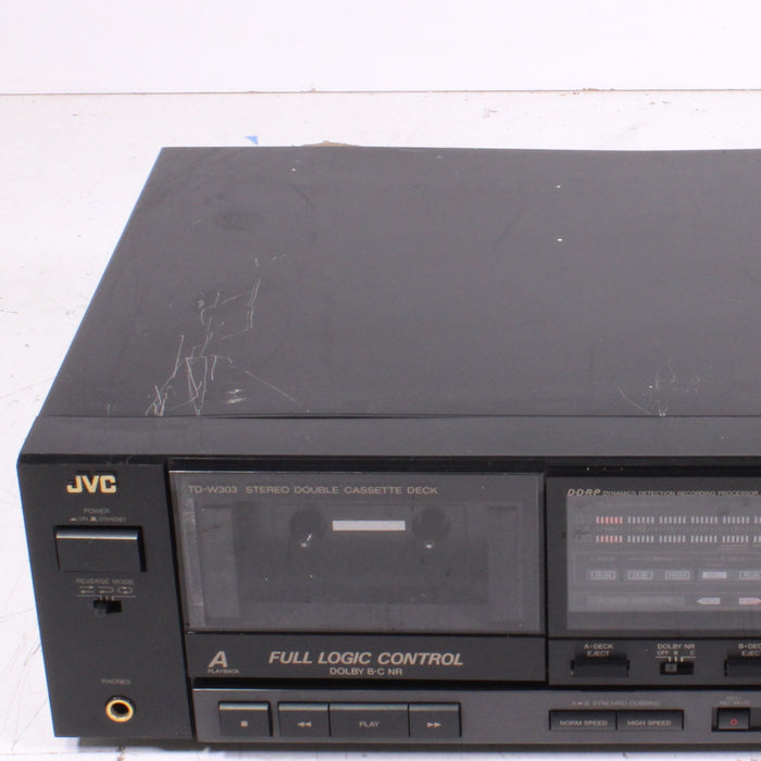JVC TD-W303 Double Cassette Deck Auto Reverse Dolby B/C High-Speed Dubbing (1989)-Cassette Players & Recorders-SpenCertified-vintage-refurbished-electronics