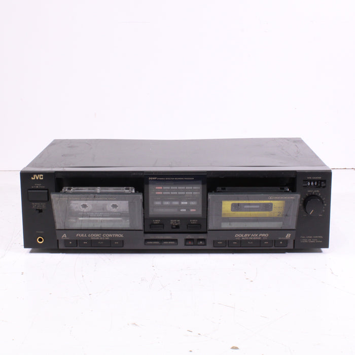 JVC TD-W303 Double Cassette Deck Auto Reverse Dolby B/C High-Speed Dubbing (1989)-Cassette Players & Recorders-SpenCertified-vintage-refurbished-electronics