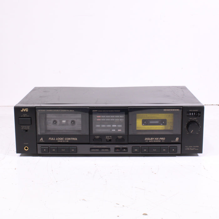 JVC TD-W303 Double Cassette Deck Auto Reverse Dolby B/C High-Speed Dubbing (1989)-Cassette Players & Recorders-SpenCertified-vintage-refurbished-electronics