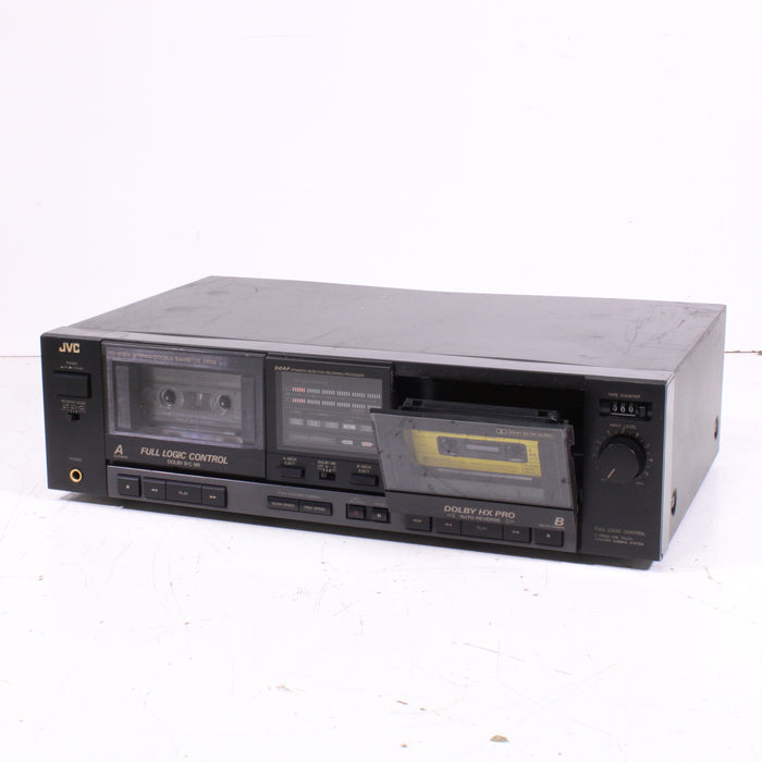 JVC TD-W303 Double Cassette Deck Auto Reverse Dolby B/C High-Speed Dubbing (1989)-Cassette Players & Recorders-SpenCertified-vintage-refurbished-electronics