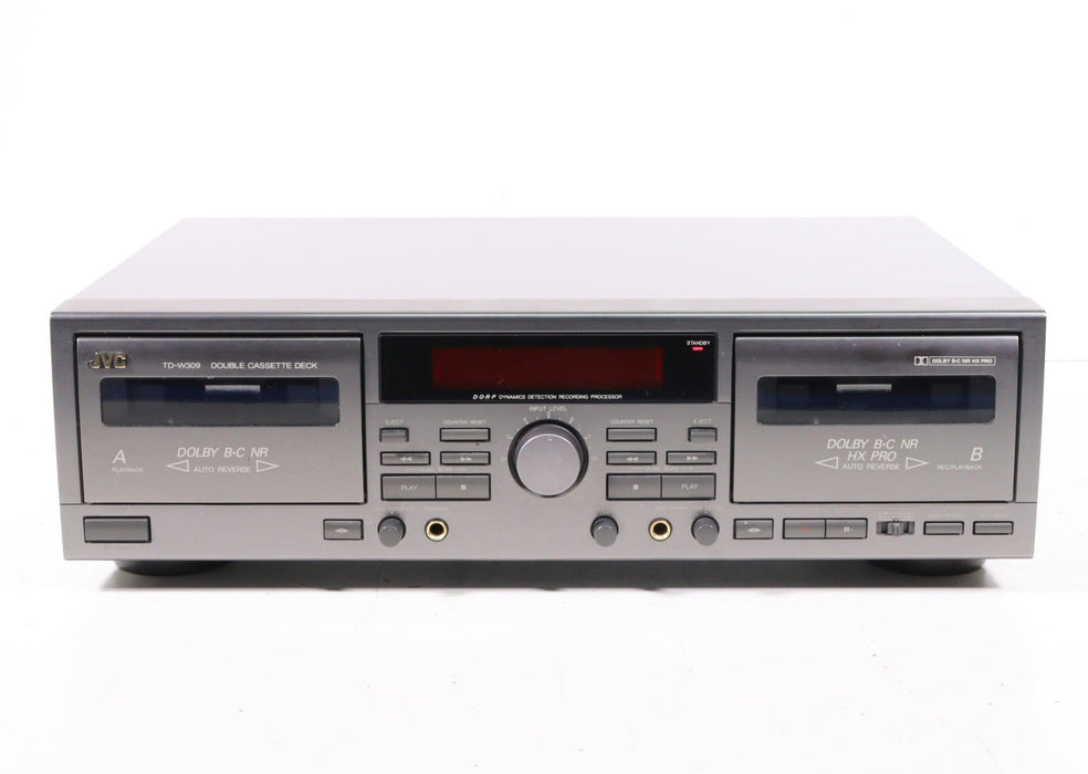 JVC TD-W309 Double Cassette Deck Player with Auto Reverse (DECK A EATS TAPES)-Cassette Players & Recorders-SpenCertified-vintage-refurbished-electronics