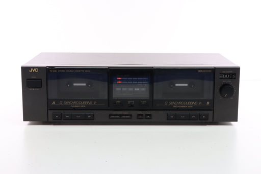 JVC TD-W85 Stereo Double Cassette Tape Deck Synchro Dubbing-Cassette Players & Recorders-SpenCertified-vintage-refurbished-electronics