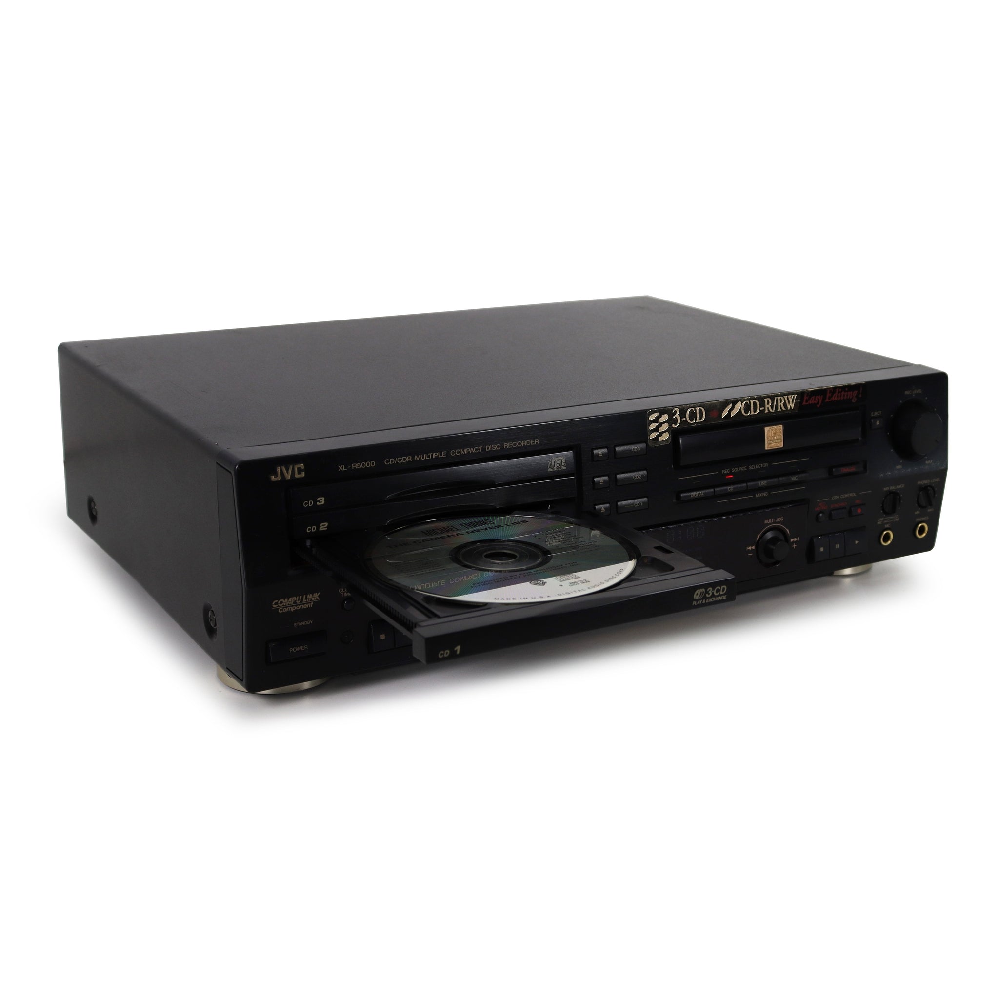 JVC XLR5000 Multiple CD Recorder Player Dual Tray Recording System w/