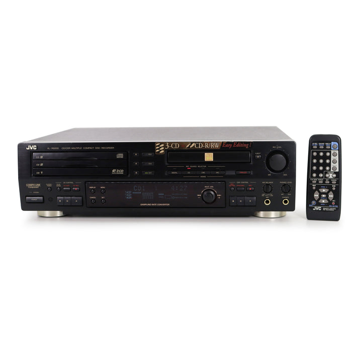 JVC XL-R5000BK Multiple Compact Disc Recorder/Player Dual Tray Recording System w/ Triple Tray Sampling Rate Converter-Electronics-SpenCertified-refurbished-vintage-electonics