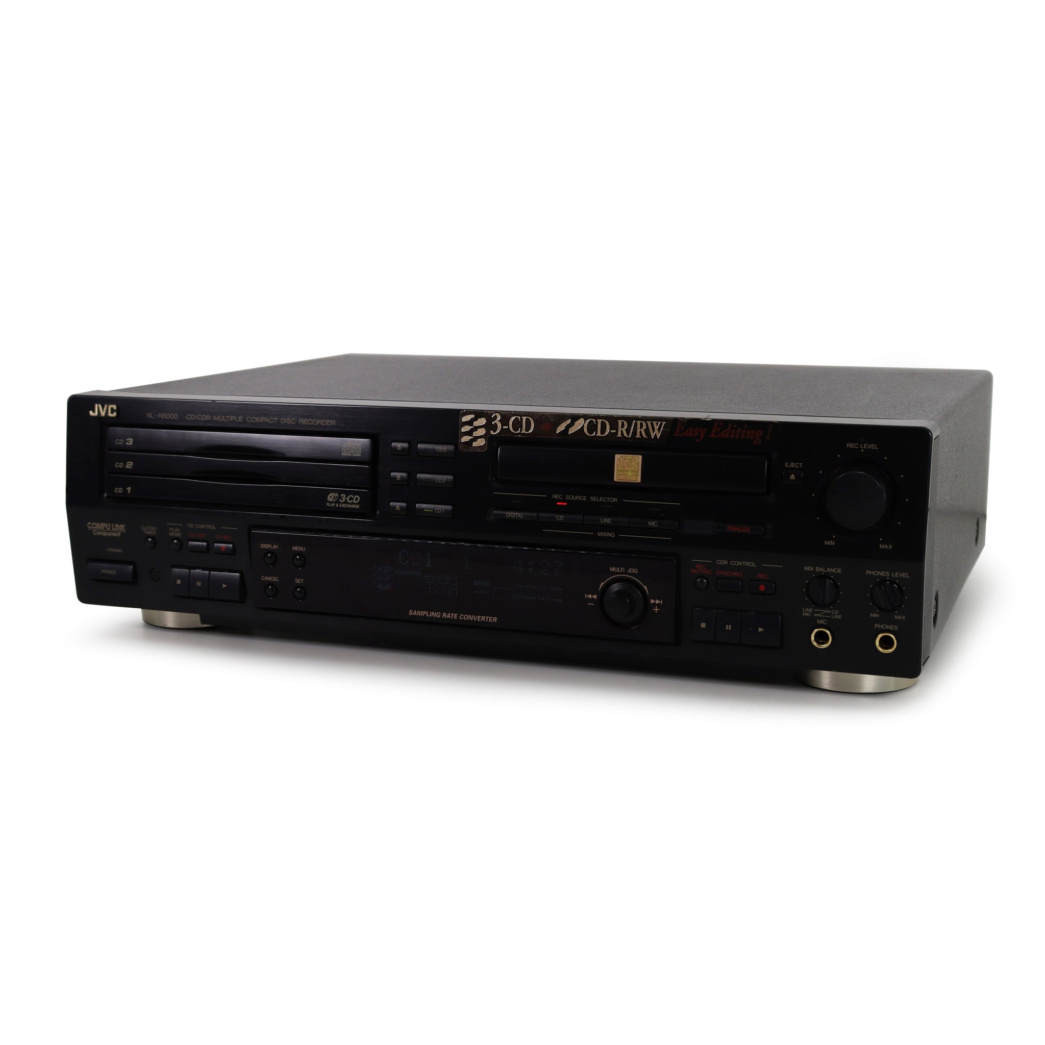 JVC XLR5000 Multiple CD Recorder Player Dual Tray Recording System w/
