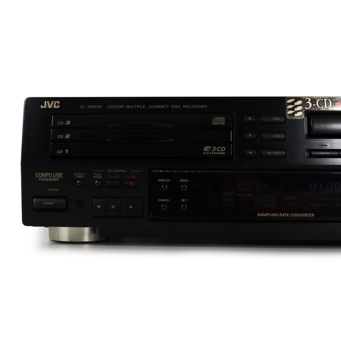 JVC XL-R5000BK Multiple Compact Disc Recorder/Player Dual Tray Recording System w/ Triple Tray Sampling Rate Converter-Electronics-SpenCertified-refurbished-vintage-electonics