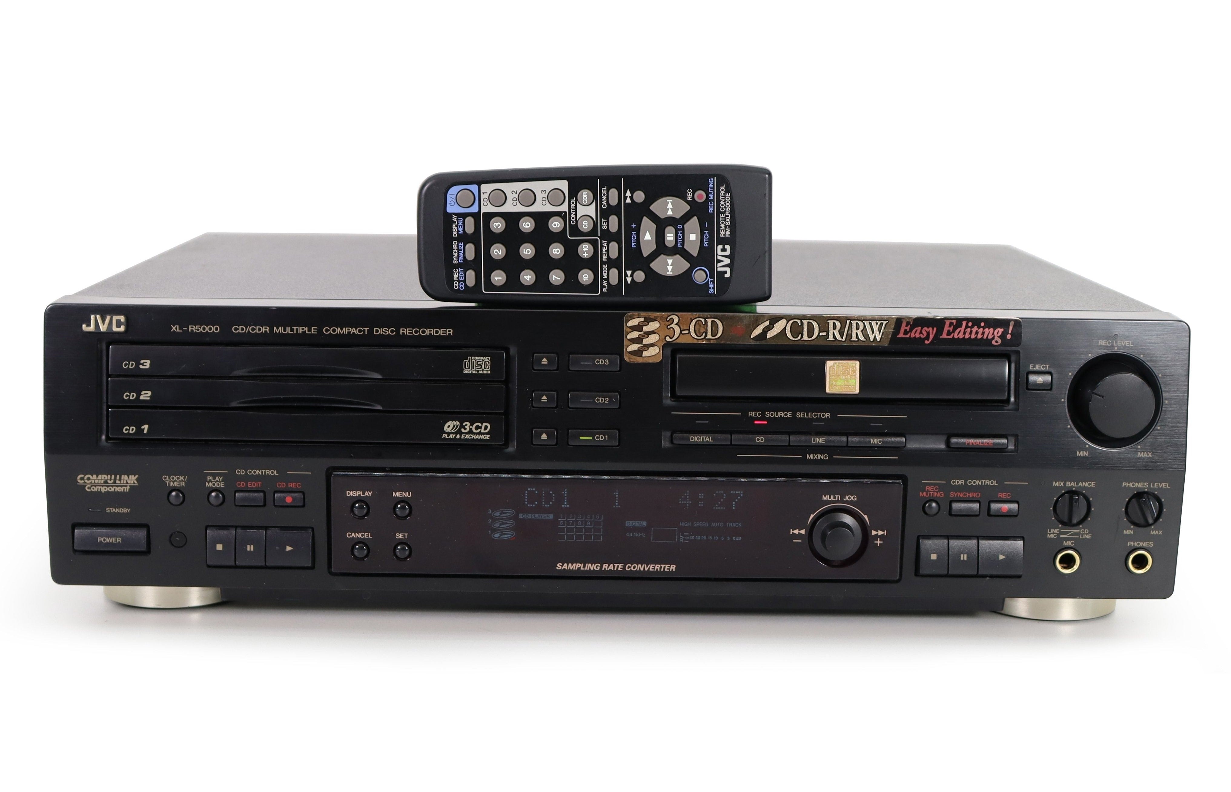 JVC XL-R5000 Multiple CD Recorder Player Dual Tray Recording System w/