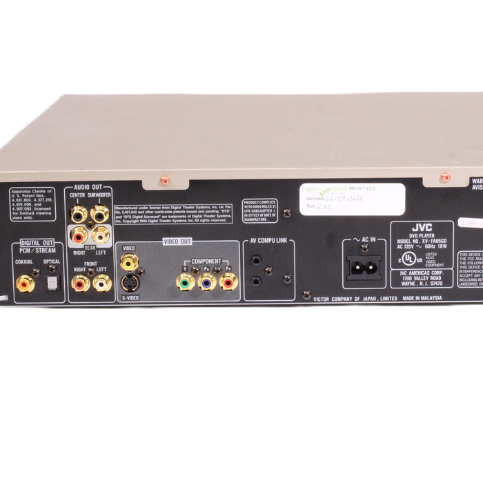 JVC XV-FA95 7-Disc DVD CD Changer Player with S-Video and Progressive Scan-DVD & Blu-ray Players-SpenCertified-vintage-refurbished-electronics