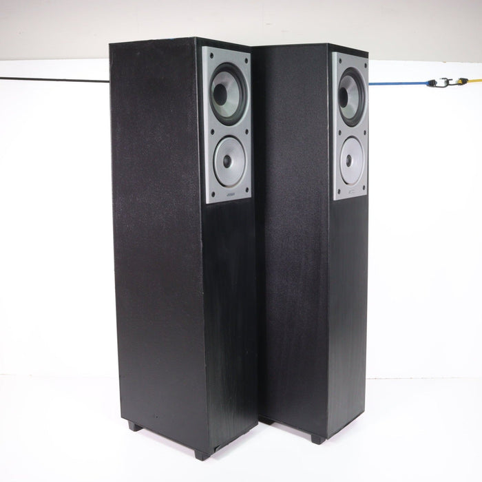 Jamo Four Speaker Floorstanding Tower Set Black (Tower Pair E770 and Tower Pair E750) (CRACKED FOAM)-Speakers-SpenCertified-vintage-refurbished-electronics