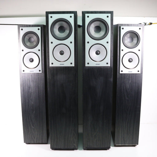 Jamo Four Speaker Floorstanding Tower Set Black (Tower Pair E770 and Tower Pair E750) (CRACKED FOAM)-Speakers-SpenCertified-vintage-refurbished-electronics