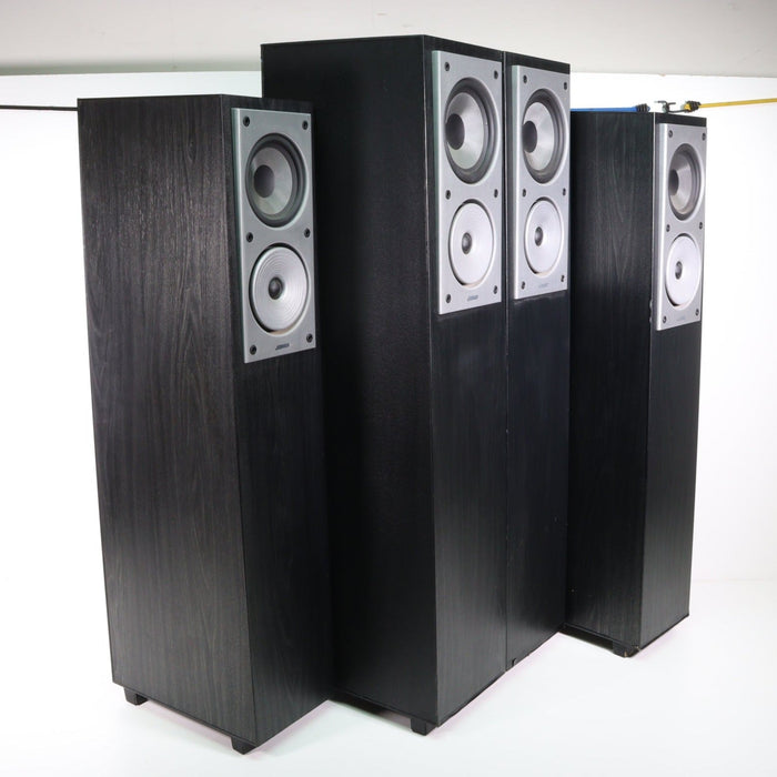 Jamo Four Speaker Floorstanding Tower Set Black (Tower Pair E770 and Tower Pair E750) (CRACKED FOAM)-Speakers-SpenCertified-vintage-refurbished-electronics