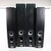 Jamo Four Speaker Floorstanding Tower Set Black (Tower Pair E770 and Tower Pair E750) (CRACKED FOAM)-Speakers-SpenCertified-vintage-refurbished-electronics