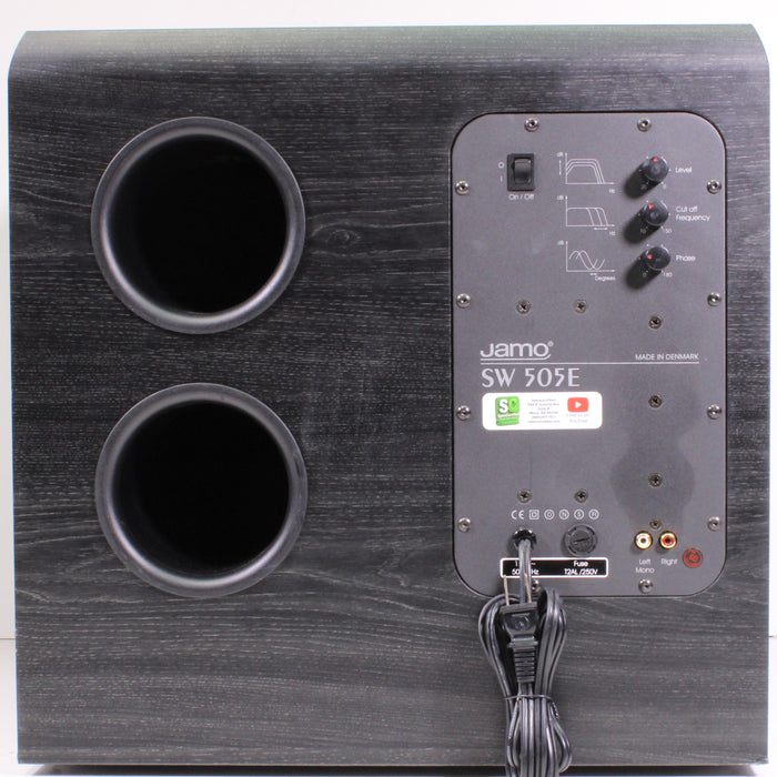 Jamo SW 505E 12" 100W Powered Subwoofer Coupled Cavity Bass Reflex-Speakers-SpenCertified-vintage-refurbished-electronics