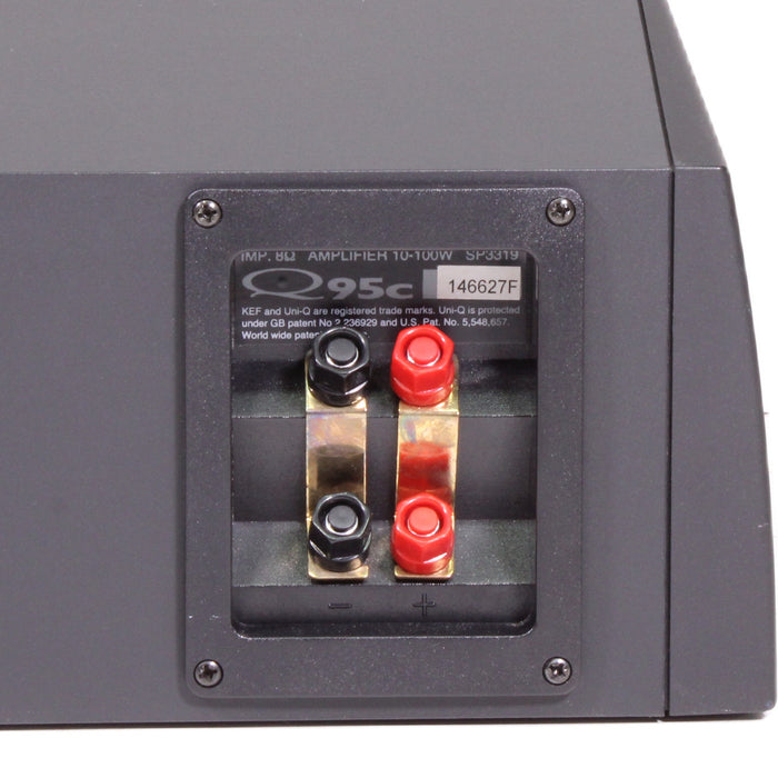 KEF Q95C Center Channel Speaker Uni-Q Driver Black Ash Home Theater-Speakers-SpenCertified-vintage-refurbished-electronics