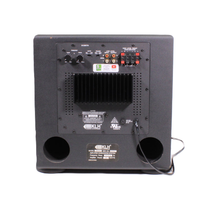 KLH KSUB-10 10" 120W Powered Subwoofer Black Home Theater Bass Speaker-Speakers-SpenCertified-vintage-refurbished-electronics