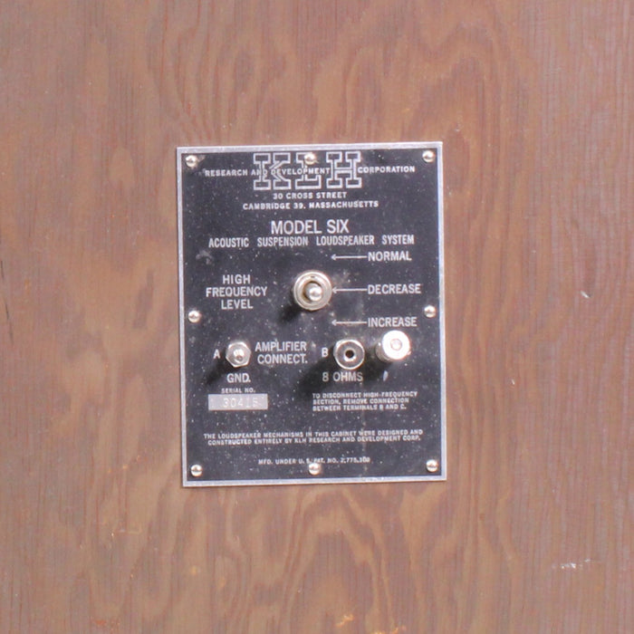 KLH Model Six Acoustic Suspension Bookshelf Louspeaker Speaker Pair Walnut Veneer-Speakers-SpenCertified-vintage-refurbished-electronics