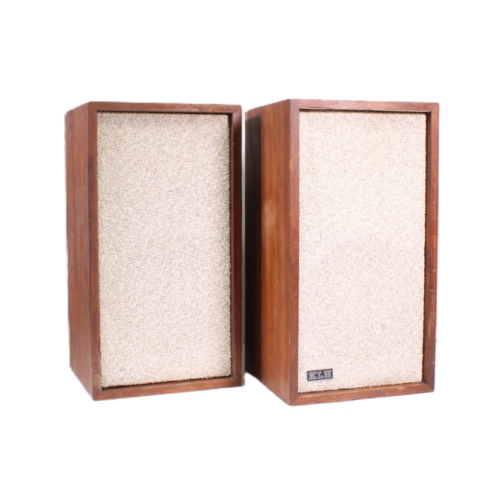 KLH Model Six Acoustic Suspension Bookshelf Louspeaker Speaker Pair Walnut Veneer-Speakers-SpenCertified-vintage-refurbished-electronics